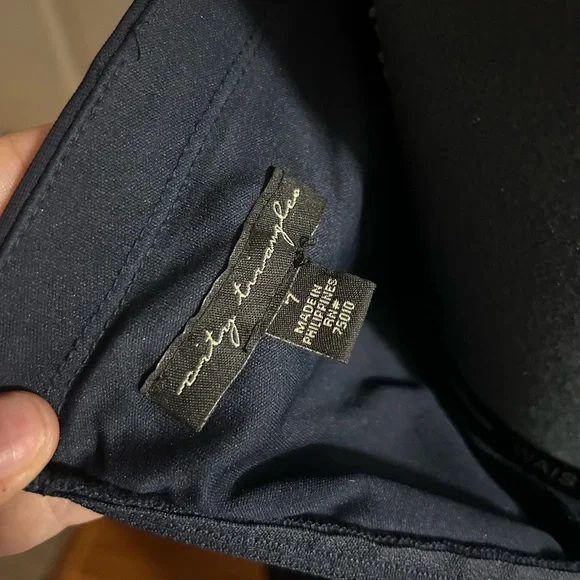 Navy Blue Strapless Formal Size 7 - Picture 5 of 6